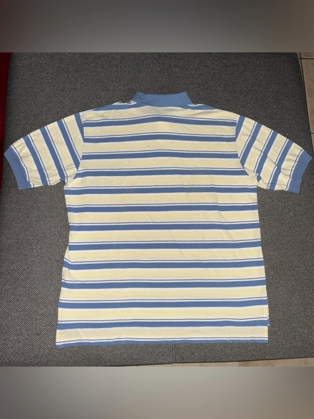 Rare 90s Polo Ralph Lauren Blue & Yellow Striped Polo Shirt